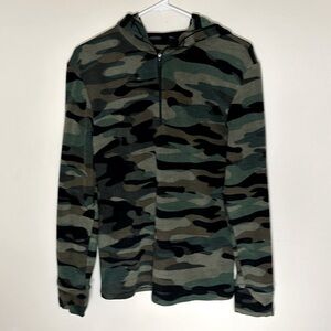 Fleece Camouflage jacket with hoodie